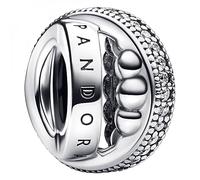 PANDORA Charm 792317C01 logo y pavé
