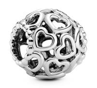 Pandora Icons Dije calado de plata con forma de corazón