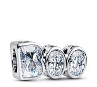 PANDORA Moments BOO 794060C01 - Abalorio de plata de ley con circonita, compatible con Moments, color plateado