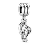 Pandora Charms Charm colgante corazones entrelazado 791242CZ