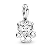Pandora Passions Colgante con diseño de huella de pata de plata de ley