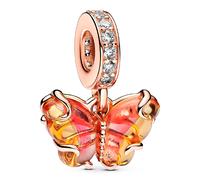 Pandora Charms Charm Colgante de Cristal de Murano Rosa y Amarillo Mariposa 782698C01