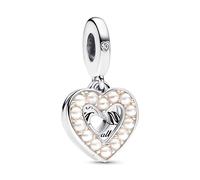 Pandora Charms Charm Colgante Doble Corazón Blanco Anacarado 792649C01