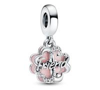 Pandora Charms Charm Colgante Doble Trébol de Cuatro Hojas de la Amistad 792245C01
