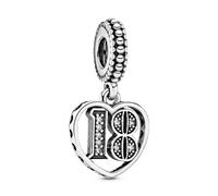 Pandora Colgante Icons en plata con diseño de número y circonitas cúbicas transparentes