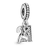 Pandora Icons Colgante con diseño de número de plata con circonitas cúbicas transparentes