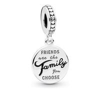Pandora Charms Charm colgante en plata de ley Los Amigos Son Familia 798124EN16