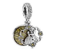 Pandora Charms Charm Colgante La Bella y la Bestia Bailando de Disney 799014C01