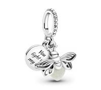 Pandora Charm Colgante Luciérnaga Que Brilla en La Oscuridad en Verde