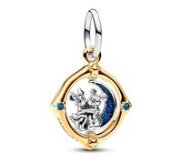 Pandora Charms Charm Colgante Luna Giratoria en Dos Tonos Mickey Mouse & Minnie Mouse de Disney 762955C01