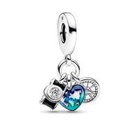 Pandora Colgante 792703C01 Triple en plata con circonita cúbica y esmalte negro, azul y verde