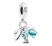 Pandora Moments Charm Colgante Triple en plata de ley Pez, Tortuga Marina & Concha 791697C01