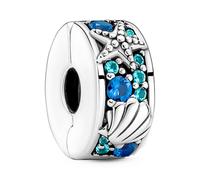 Pandora Moments Clip en plata de ley Concha & Estrella de Mar Tropical 791678C01