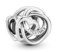 Pandora Charm Corazón Círculo Familiar Siempre en Plata de Ley