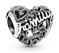Pandora Charm Corazón de Familia en Plata de Ley