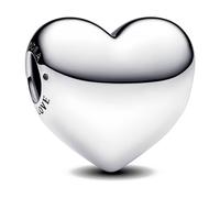 Pandora Moments Be Love 793439C00 - Abalorio de corazón grabado de plata de ley, compatible con pulseras Moments, talla única, Plata de ley, No es una piedra preciosa