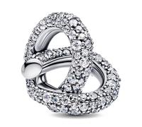 Pandora Charm Corazón con Nudo Infinito 793771C01 Plata de Ley Circonita Cúbica