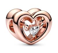 Pandora Charms Charm Corazón Radiante y Gema Flotante 782493C01