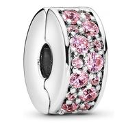 Pandora Clip en Pavé Rosa en Rosa