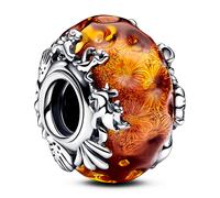 Pandora Disney Dije con diseño de El Rey León de plata de ley con aventurina brillante y cristal de Murano naranja quemado