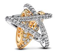 Pandora Charms Charm de estrella cruzada brillante 763590C01