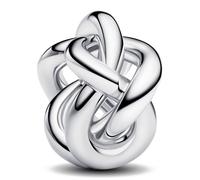 Pandora Moments 793755C00 Breloque nœud Infini en Argent Sterling Compatible Avec Les Bracelets Moments, 13,3x12,5x7,7 mm, Argent Sterling, Pas de gemme