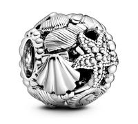 Pandora Charm Estrella de Mar, Concha Y Corazones. en Plata de Ley