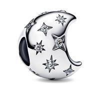 Pandora Charme de Medialuna Plata de Ley con Citrino Compatible con Moments 794254C01