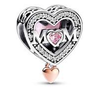 Pandora Charms Charm Mamá y Corazón en Filigrana en Dos Tonos 782653C01