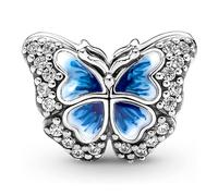Pandora Charm Mariposa Azul Brillante con Circonitas Cúbicas en Plata de Ley
