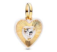 Pandora Charms Charm Medallón Corazón Radiante Blanco