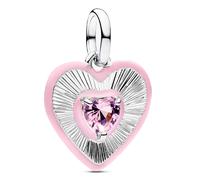 Pandora – Medallón 794409C01 – Plata de ley con circonitas – Compatible con ME y Moments – Rosa