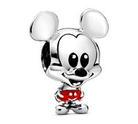 Pandora Disney Dije con diseño de Mickey de plata de ley con esmalte rojo y negro