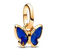 Pandora ME 763825C01 - Mini colgante de mariposa azul de plata de ley chapada en oro de 14 quilates, compatible con Me y Moments
