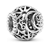 Pandora Charm Sol, Estrellas Y Luna en Filigrana en Plata de Ley