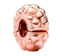 Pandora Moments Dije estilo clip con patrón de tachuelas chapado en oro rosa de 14 quilates con agarre de silicona