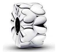 Pandora Moments Dije estilo clip de plata de ley con diseño de corazón