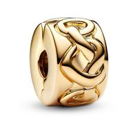 Pandora Clip-Charm De Joyería Corazones Enlazados Color Dorado 768035C00