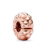 Pandora Moments Dije estilo clip con patrón de tachuelas chapado en oro rosa de 14 quilates con agarre de silicona