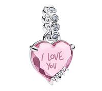 Pandora Colgante Charm Plata de Ley I Love You Mom Corazón 925 Rosa 794464C01