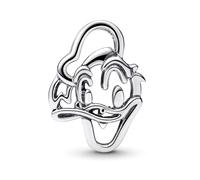 PANDORA Colgante de plata de ley con diseño de pato Donald de Disney, 7 x 13,5 x 9,5 mm, 793909C00