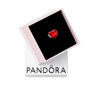 Pandora Colgante de plata de ley con esmalte rojo transparente 793337C02, talla única, Plata esterlina, No es una piedra preciosa