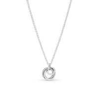 Pandora Collar con colgante circundado de plata de ley con circonitas cúbicas transparentes, 60