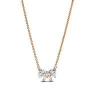 Pandora Collar con un recubrimiento en oro de 14k Lazo Brillante 363508C01 45