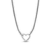 Pandora Collar en plata Cadena de Serpiente con Hebilla de Corazón 393377C00 45