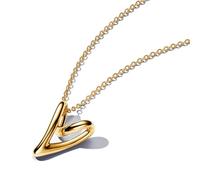 Pandora shine pendiente colgante forma organica y perlas