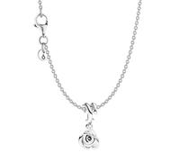 PANDORA Collar para mujer Blooming Rose, plata, conjunto de regalo con colgante 68302