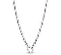 PANDORA Collar para mujer de plata con tachuelas 393682C00, 50cm, Plata esterlina, No es una piedra preciosa