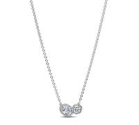 Pandora Collar Timeless 393776C01-45 Couronne de rayonnements, Plata de ley, Circonita cúbica, 45 cm