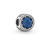 Pandora Navidad Joyería Charm Corazones Brillantes Azul 791725NMB